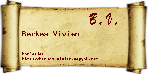 Berkes Vivien névjegykártya